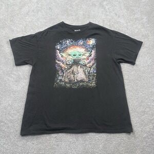 Star Wars Yoda T Shirt Size XL Black Short Sleeve